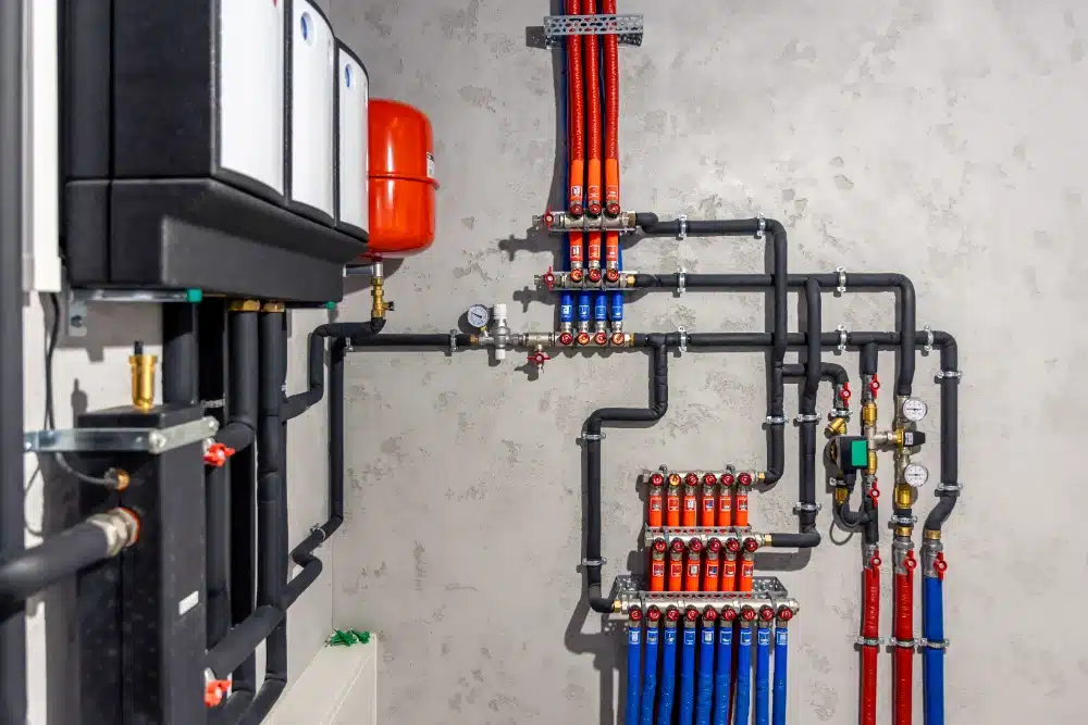 modern autonomous heating system boiler room